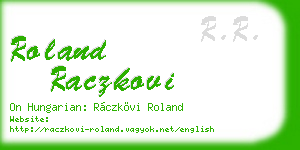 roland raczkovi business card