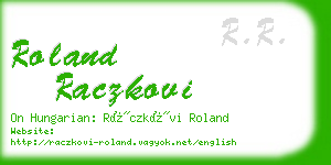 roland raczkovi business card